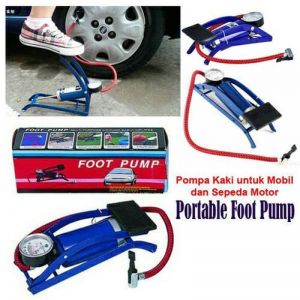 Foot Pump Pompa Kaki Injak Angin Mobil Motor Tekanan Tinggi Air High Pressure Multi Fungsi Serba-566