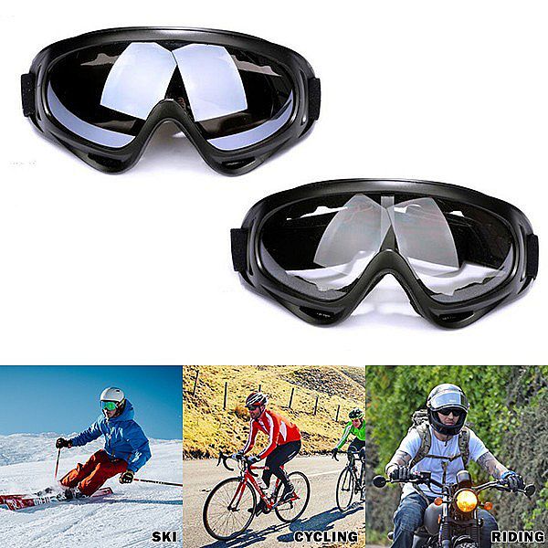 Kacamata Sepeda Motor Lensa Wide Lebar Kaca Mata Goggles Ski Tactical Google Glass – A480