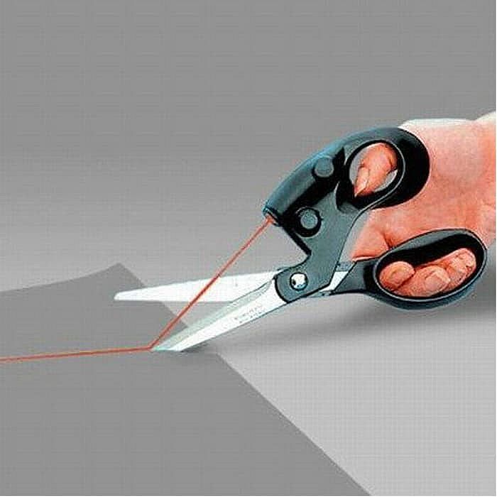 Gunting Laser Pointer Scissor Pemotong Kain Alat Potong Kertas Rambut Serbaguna – 940