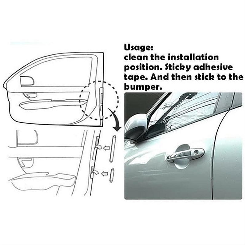 Slim Door Guard Protector Pelindung Pintu Mobil 8 pcs Universal Car – 197  