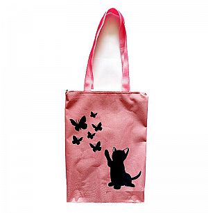 Tote Bag Kucing Kupu Cat Butterfly Shoulder Bag Wanita Fashion Bag Pria – TB02