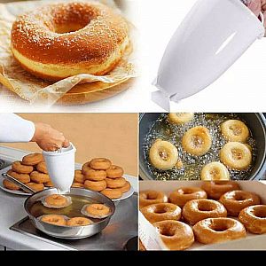 Alat Pembuat Donat Donut Maker Cake Dispenser Adonan Mini Putih -  A526