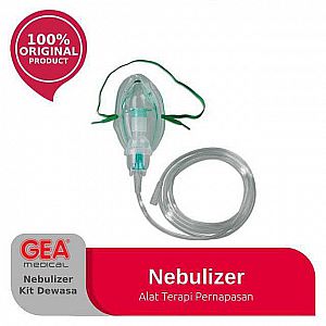 Masker Nebulizer Uap Pengencer Dahak GEA Medical Nebuliser Mask Adult Dewasa – A583