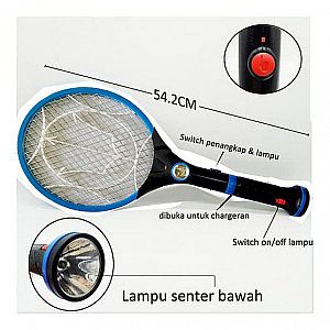 Raket Nyamuk Cas Mosquito Insect Killer Swatter Annihilator Ukuran Kecil Elektrik Listrik Pembunuh S