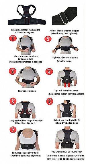Penyangga Punggung Tegak Koreksi Postur Tubuh Badan Back Support Belt Posture – A622
