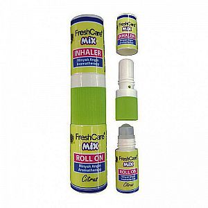 Freshcare Mix Minyak Angin Aromatherapy Citrus Inhaler + Roll On Aroma Terapi 0.8 ml + 5 ml – A628