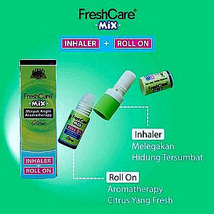 Freshcare Mix Minyak Angin Aromatherapy Citrus Inhaler + Roll On Aroma Terapi 0.8 ml + 5 ml – A628