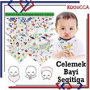 Celemek Bayi Bahan Kain Model Segitiga △ Slaber Baby Motif Karakter – A637