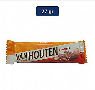 Van Houten Chunky Almond 27 gr Coklat Kemasan 27 Gram Chocolate Batang – A650