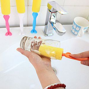 Sponge Brush Sikat Botol Mug Gelas Spon Gagang Tongkat Spons Pembersih Kotoran - 012
