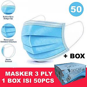 Masker Debu Masker Mulut 3 lapis Harga per Box Masker Surgical Bedah isi 50 pcs – A457