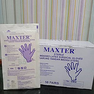Sarung Tangan Steril Maxter Sterile Gloves Sarung Tangan Karet Medis – A684