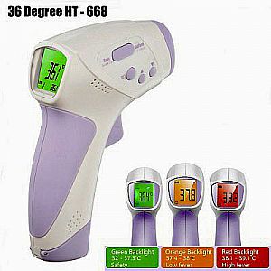 Thermometer Digital Infrared HT668 Termometer Pengukur Suhu Badan Termometer Tembak – A714