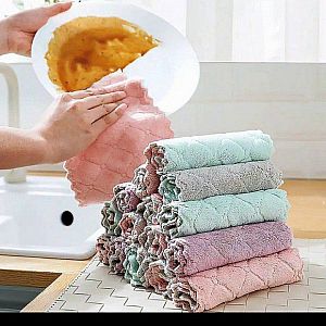 Kain Lap Piring Anti Minyak Microfiber Dapur Cuci Hand Towel Serbaguna – A569