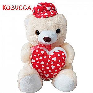 Boneka Karakter Teddy Bear I Love U Krem Pink Bantal Motif Babi – 532C