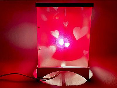 Lampu Hias Putar Lampu Kotak Lampu Tidur Proyeksi Motif Love Bibir -  A725
