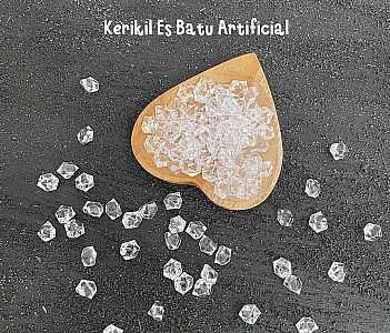 Es Batu Palsu Bentuk Kerikil Artificial Ice Cube Mini Kristal Bening – A841
