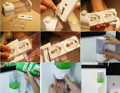Dispenser Sabun Cair Murah 1 Tabung Tempat Sabun Cuci Tangan Mandi Manual Hand Soap - 014