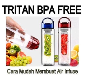Botol Minum Tritan Water Bottle Travel Beto Bpa Free Sari Buah Fruit - 579