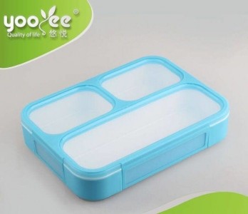 Yooyee Grid Box Lunch Box Kotak Makan 3 Sekat Anti Tumpah - 964