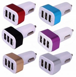 Car Charger 3in1 USB Port Mobil Handphone Hp Android Samsung 3 in 1 Cas - 378