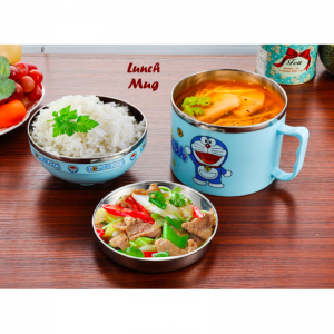 Lunch Mug Hello Kitty Lunch Mug Doraemon Tempat Bekal Makanan Wadah Makan Motif Karakter Bear Daruma