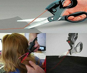 Gunting Laser Pointer Scissor Pemotong Kain Alat Potong Kertas Rambut Serbaguna – 940