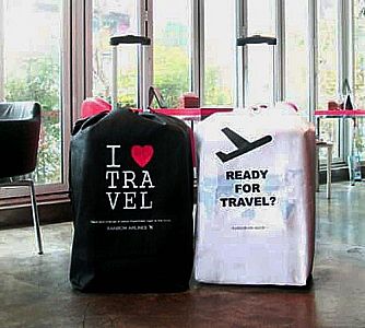 Cover Trolley Sarung Koper Luggage Cover Kain Penutup Tas Love Travel Ready For Travel – 512