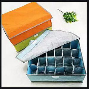 Underwear Storage Box Organizer 24 Grid Tempat Simpan Celana Dalam Kaos Kaki – 272