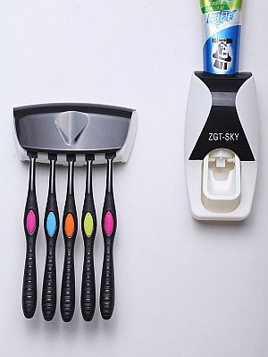 Jinxin Dispenser Odol dan Sikat Gigi Pasta Set Otomatis di Wastafel Buffet Tooth Brush – 249