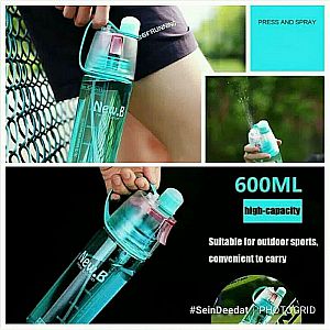Botol Spray Water New B 600 ml Bottle Sporty Tempat Air Wadah Minum Bukan Termos - 626