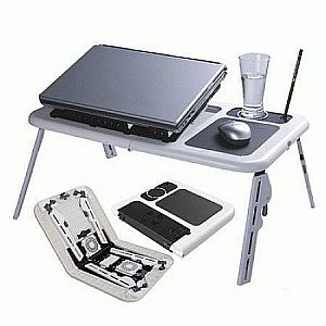 Laptop Desk Meja Lipat Laptop Portable Etable E Table Kipas USB – 087