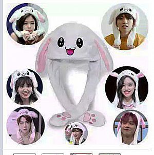 Topi Kelinci Bergerak Bunny Hat Rabbit KPOP Viral Selebgram Tik Tok Original Tidak Nyala No LED  A53