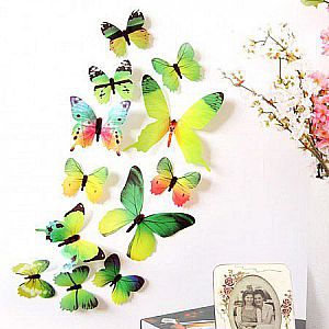Stiker Kupu 3D Wallsticker Butterfly Magnet Tembok Teras Kebun Home Dekor – A98