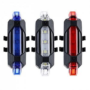Lampu Sepeda USB Depan Belakang Gowes LED Waterproof Bicycle Light – A118