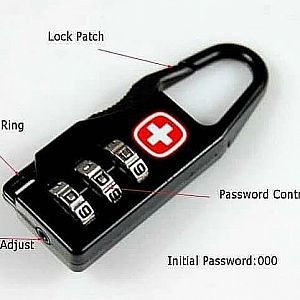 Gembok Swiss Password Gembok Kunci Tas Koper Ransel Kode Sandi Angka Code – A125