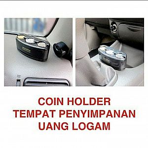 Tempat Uang Koin 3 Sekat Pocket Car Coin 3 Slot & Toll Card Holder Mobil Koin – A147