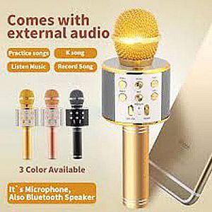Mic WS858 Karaoke Mic Bluetooth Wireless Speaker Headset Mp3 Smule Wster Microphone – A213