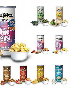 EUREKA Popcorn 70 gr Pack Kaleng Besar Impor Malaysia Snack Khas Pop Corn – A231