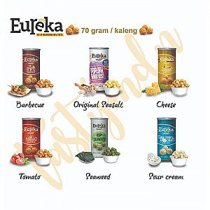 EUREKA Popcorn 70 gr Pack Kaleng Besar Impor Malaysia Snack Khas Pop Corn – A231