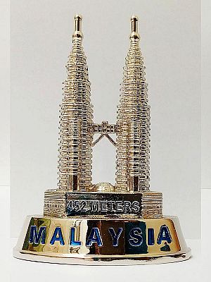 Miniatur Menara Petronas Twin Towers Souvenir Malaysia Replika Pajangan Tower – A238
