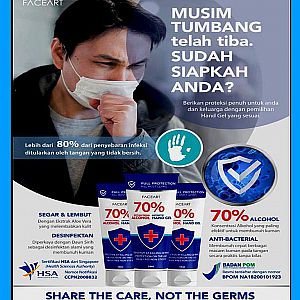 Hand Sanitizer FACEART BPOM Ori Hand Gel Anti Bakteri Virus Kuman Hand Mosturizer Alkohol Antiseptic
