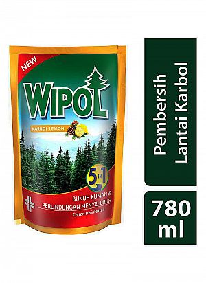 Wipol Lemon Karbol Cairan Desinfektan Pembersih Lantai Orange 5 in 1 New 780 ml - A273