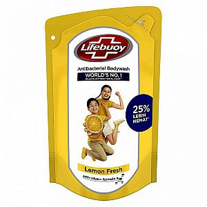 Lifebuoy Body Wash Sabun Mandi Cair Refill Lemon Fresh 450ml Sabun Antiseptik Anti Bakteri Kuman Vir