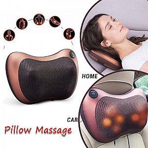 Bantal Pijat Shiatsu Pillow Massager Portable Inframerah Kursi Rumah Mobil Leher Punggung Traksi Put