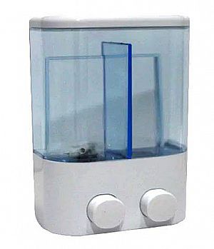 Touch Soap Double Dispenser Sabun Cair 2 in 1 Tempat Wadah Dispenser Sampo 2in1 Dobel - 016