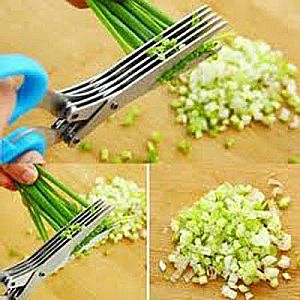 Gunting Bawang Dapur Gunting Sayur 5 Lapis Sayuran Layers Pisau Talenan – 134