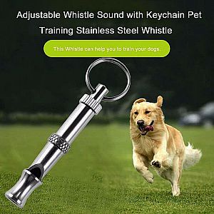 Pluit Alat Bantu Latih Anjing Peluit Ultrasonic Burung Whistle Silver Kucing Burung – A360