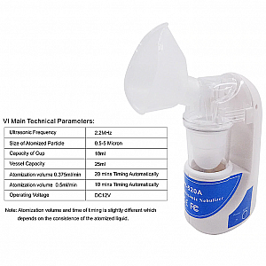 Nebulizer Omicron MESH Portable Ultrasonic Alat Bantu Uap Pernafasan Nafas Berat – A362