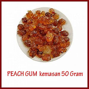 Peach Gum Kemasan 50 Gram Packing (isi hanya Peach Gum saja) Kolagen Makanan Kesehatan Kemasan A372